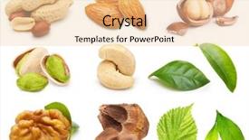  Presentation with nuts - Presentation design having almonds cashews - different type of nuts isolated background and a lemonade colored foreground