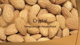  Presentation with almonds - Cool new PPT theme with almonds close-up backdrop and a yellow colored foreground