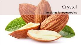  Presentation with almonds - Audience pleasing theme consisting of almonds kernel backdrop and a lemonade colored foreground
