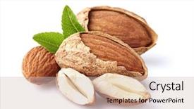  Presentation with almonds - Presentation with almonds nuts background and a soft green colored foreground