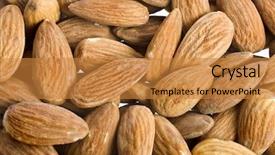  Presentation with almonds - Beautiful presentation featuring almonds salted background backdrop and a gold colored foreground