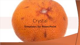  Presentation with orange peel isolated - Cool new PPT theme with almost-rotten-orange-isolated backdrop and a red colored foreground