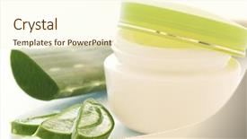  Presentation with aloe vera gel - Cool new presentation with aloe creme with aloe backdrop and a cream colored foreground