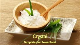  Presentation with face scrub cream - Cool new theme with aloe face cream with fresh backdrop and a  colored foreground