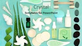  Presentation with wounds - Presentation design having aloe vera skin care beauty treatment with cosmetic products on turquoise used also as an aftersun for sunburn has anti inflammatory properties heals skin infections wounds and is an aftershave background and a mint green colored foreground