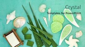  Presentation with wounds - Amazing slides having aloe-vera-skin-care-beauty backdrop and a seafoam green colored foreground