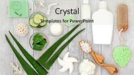  Presentation with aloe vera - Amazing presentation theme having aloe vera skin care including backdrop and a soft green colored foreground