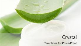  Presentation with aloe vera gel - Slide deck consisting of aloe vera with lotion box background and a sky blue colored foreground