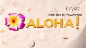  Presentation with hawaiian - Presentation enhanced with aloha-hawaiian-language-greeting background and a lemonade colored foreground