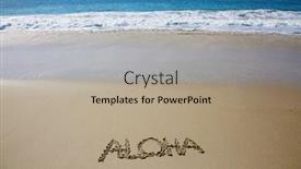  Presentation with aloha - Slide deck consisting of aloha-the-word-aloha-written background and a coral colored foreground