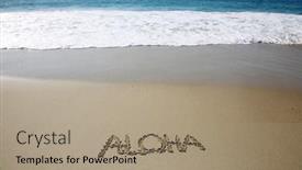  Presentation with aloha - Slides featuring aloha-the-word-aloha-written background and a coral colored foreground