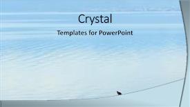  Presentation with alone - Audience pleasing presentation theme consisting of alone fisherman on huge lake in little boat backdrop and a light blue colored foreground