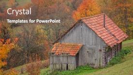  Presentation with alone - PPT theme consisting of ramps - weeds growing through the cracks background and a light gray colored foreground