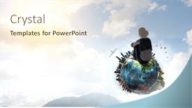  Presentation with alone - Presentation design consisting of alone-in-this-bg-world background and a cream colored foreground