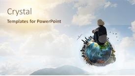  Presentation with alone - Audience pleasing slide deck consisting of alone-in-this-bg-world backdrop and a cream colored foreground