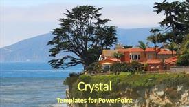  Presentation with luxury fashion handbags - Slide set with along the central california coast background and a  colored foreground