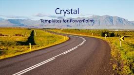  Presentation with iceland location famous place kirkjufellsfoss - Slide set featuring along the coast typical iceland background and a light blue colored foreground