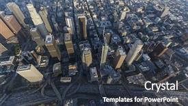  Presentation with downtown los angeles - Beautiful presentation theme featuring along the harbor 110 freeway backdrop and a dark gray colored foreground