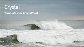  Presentation with ocean waves - Presentation theme featuring along the new jersey shore background and a gray colored foreground