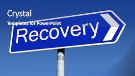  Presentation with recovery - Presentation design with along the road to recovery background and a ocean colored foreground