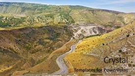  Presentation with river valley - Cool new theme with along the roadside yarmouk river backdrop and a coral colored foreground