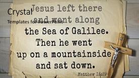  Presentation with bible verses - Slide set featuring along the sea of galilee background and a mint green colored foreground