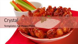  Presentation with hot sauce - Presentation theme featuring portrait of a happy male industrial worker driving forklift at workplace background and a coral colored foreground