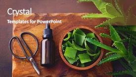  Presentation with aloe vera - Amazing presentation design having alovera - bottle of aloe vera essential backdrop and a red colored foreground
