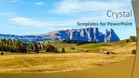  Presentation with tourism hiking - Audience pleasing PPT theme consisting of alpe-di-siusi-is-charming backdrop and a light blue colored foreground