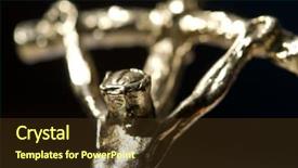  Presentation with jesus cross - Slides with alpha omega - jesus christ on the cross background and a tawny brown colored foreground