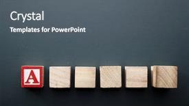  Presentation with wood - Amazing PPT layouts having alphabet a on the blackboard backdrop and a gray colored foreground