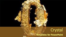  Presentation with black gold - Amazing presentation theme having alphabet-and-numbers-in-rough backdrop and a tawny brown colored foreground