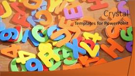  Presentation with purchase order and fulfillment - Beautiful presentation theme featuring alphabet and numbers not in order backdrop and a gold colored foreground