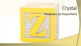  Presentation with white letters - PPT layouts enhanced with alphabet blocks preschool - cubes with letters isolated background and a blonde colored foreground