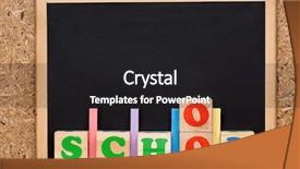  Presentation with alphabet - Beautiful presentation theme featuring alphabet blocks with small blackboard backdrop and a dark gray colored foreground