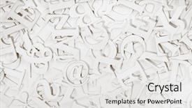 Presentation with alphabet border - Amazing PPT theme having alphabet border - abstract background of letters backdrop and a white colored foreground