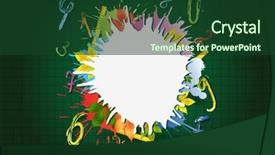  Presentation with vector - Cool new slide deck with alphabet border - back to school background green backdrop and a forest green colored foreground