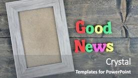  Presentation with bible all things work together for good - Amazing theme having alphabet border - good news word on wooden backdrop and a gray colored foreground