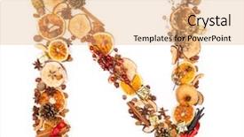  Presentation with letter - Slides consisting of alphabet border - letter n made of christmas background and a coral colored foreground