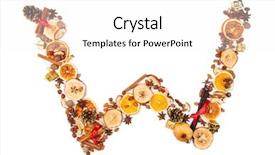  Presentation with white christmas - Cool new presentation design with alphabet border - letter w made of christmas backdrop and a white colored foreground