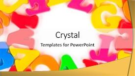  Presentation with border education - Beautiful PPT theme featuring alphabet border - multicolored toy letters - abstract backdrop and a white colored foreground