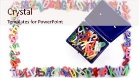  Presentation with alphabet border - Beautiful slide set featuring alphabet border and trunk top backdrop and a  colored foreground