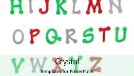  Presentation with sparkling - Beautiful theme featuring green and silver extra vowels backdrop and a soft green colored foreground