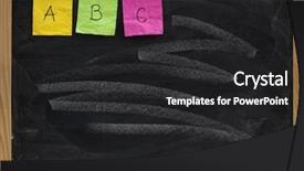  Presentation with smudge bowls sticks - Colorful theme enhanced with alphabet displayed with sticky note backdrop and a dark gray colored foreground