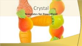  Presentation with letter - Audience pleasing theme consisting of alphabet-from-fruit-the-letter backdrop and a yellow colored foreground