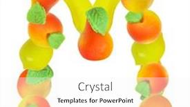  Presentation with alphabet - Slide deck consisting of alphabet-from-fruit-the-letter background and a white colored foreground