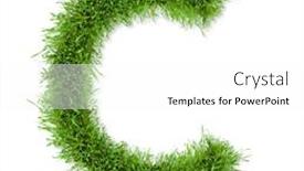  Presentation with letter - Beautiful presentation design featuring alphabet-grass-c-letter-isolated backdrop and a white colored foreground