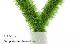  Presentation with letter - Cool new slide set with alphabet-grass-y-letter-isolated backdrop and a white colored foreground