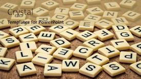  Presentation with letter - Slide deck with alphabet-in-random-letter-tiles background and a yellow colored foreground