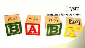  Presentation with baby blocks - Beautiful presentation theme featuring alphabet learning blocks backdrop and a cream colored foreground